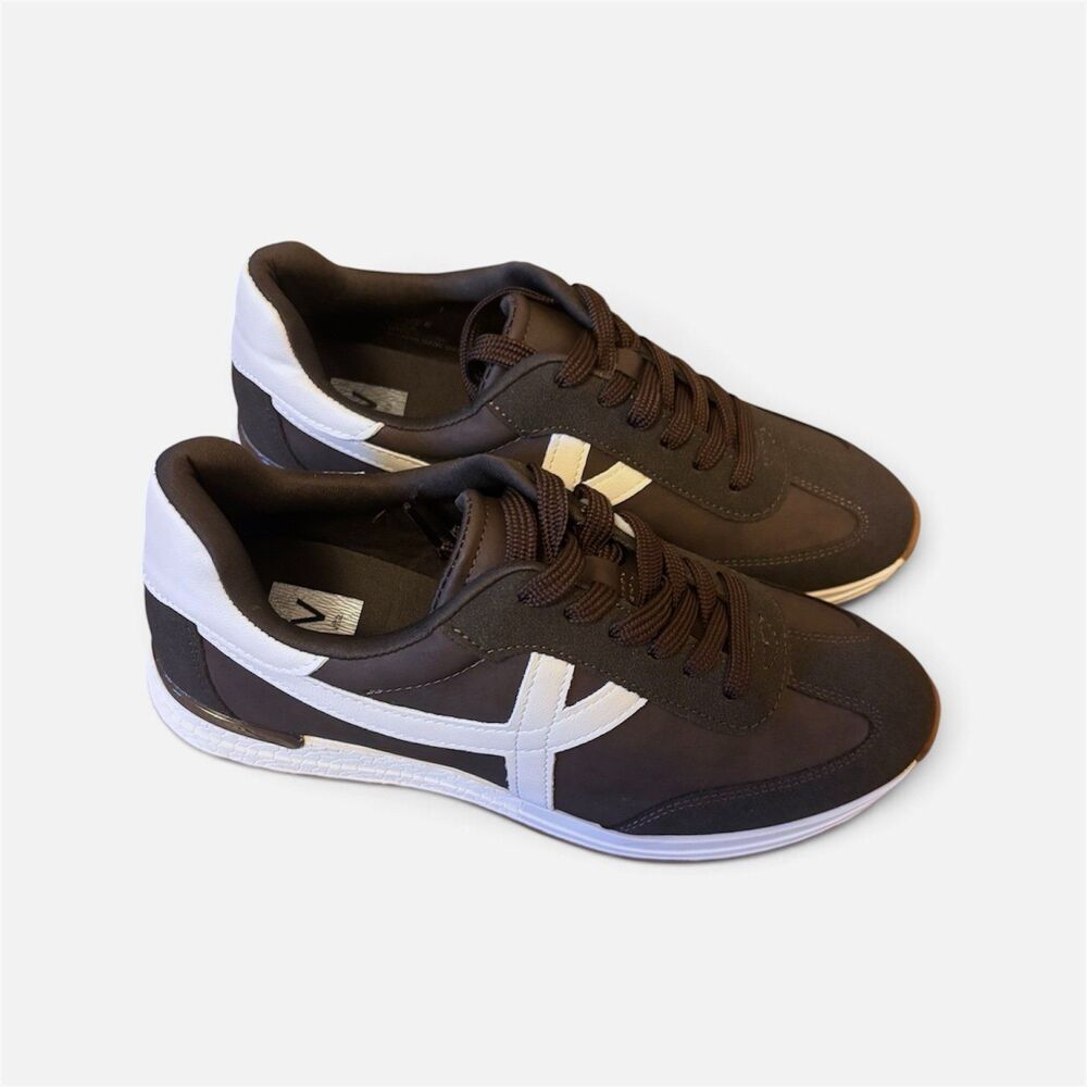 BRAND NEW Women’s Dolce Vita Dark Brown and Cream Faux Suede Athletic Sneakers